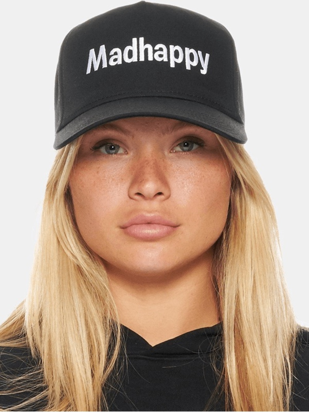 MADHAPPY Dad Black Embroidered Hat Cap